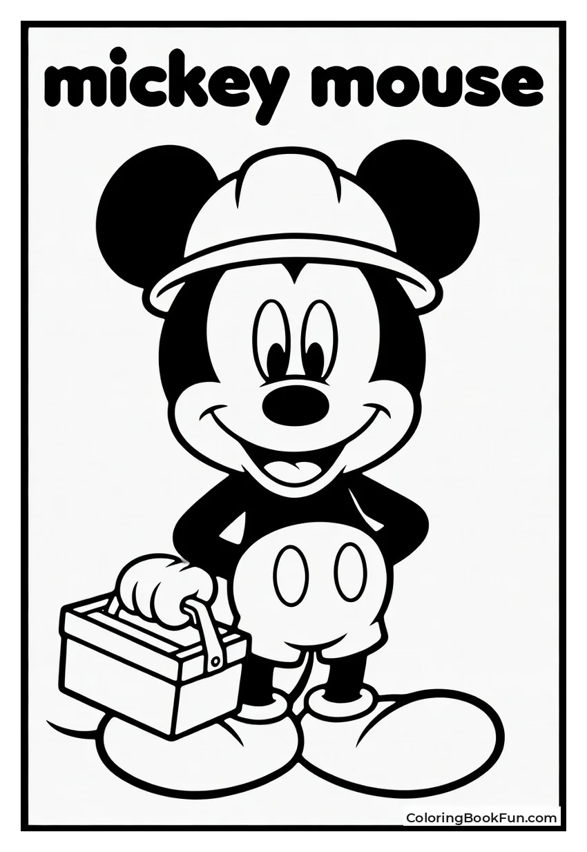 Mickey Carries Toolbox