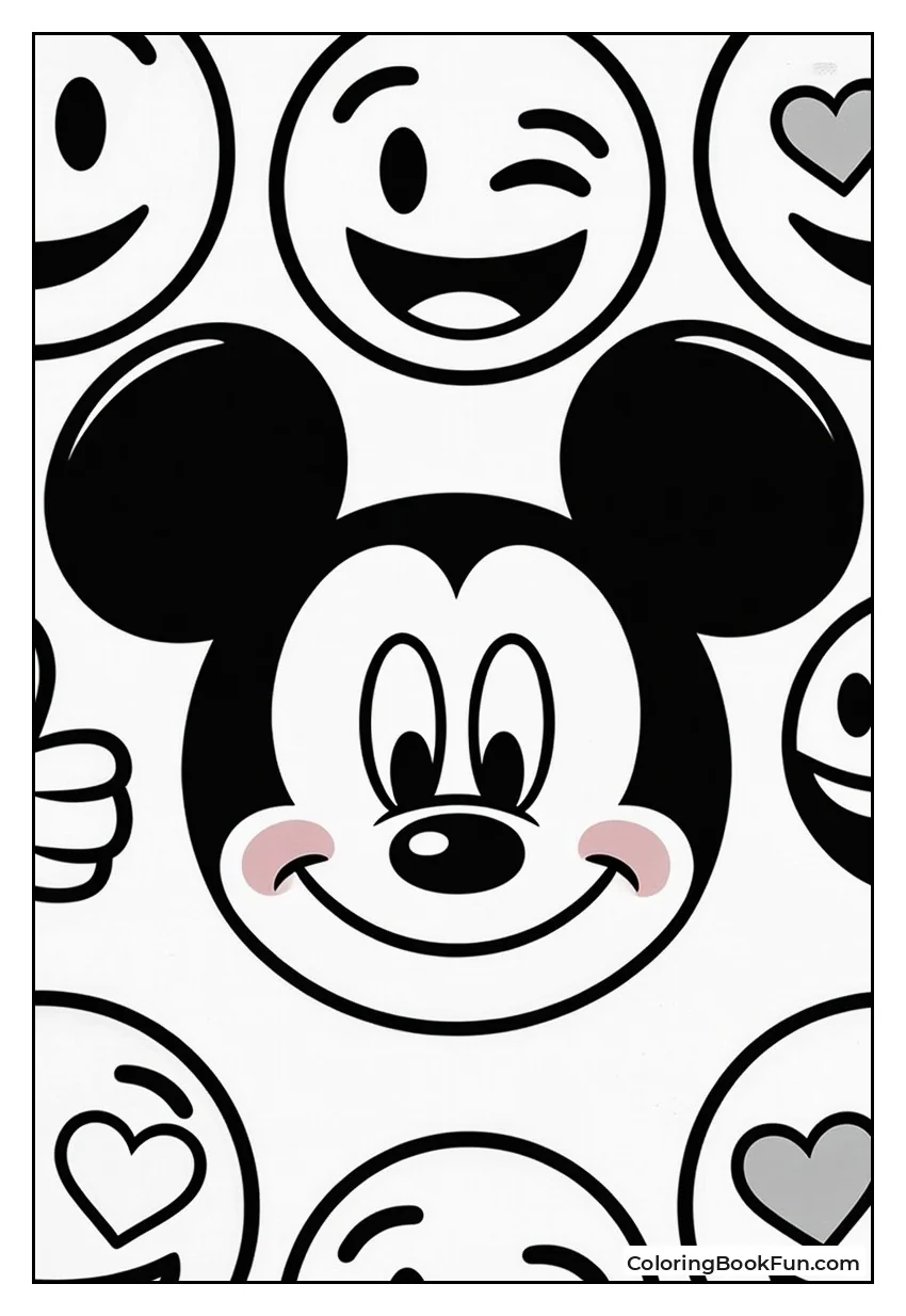 Mickey Mouse Emoji Head