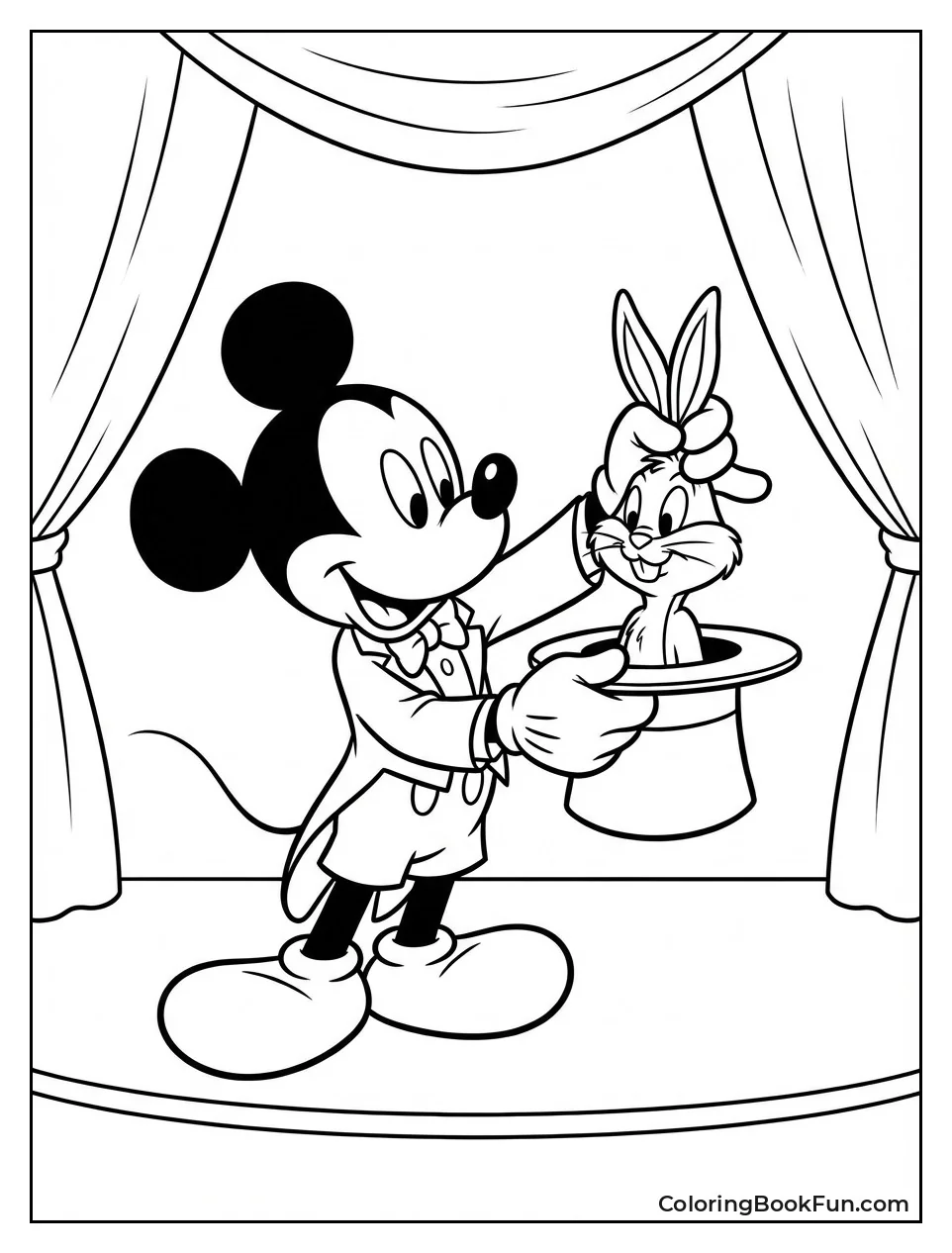 Mickey Pulls Rabbit