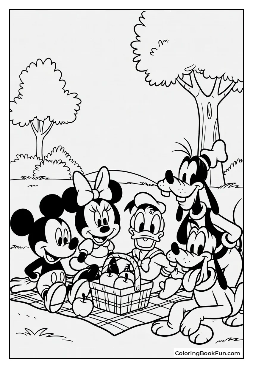 Friends Picnic in Park