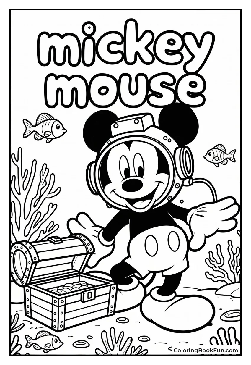 Mickey Dives Underwater