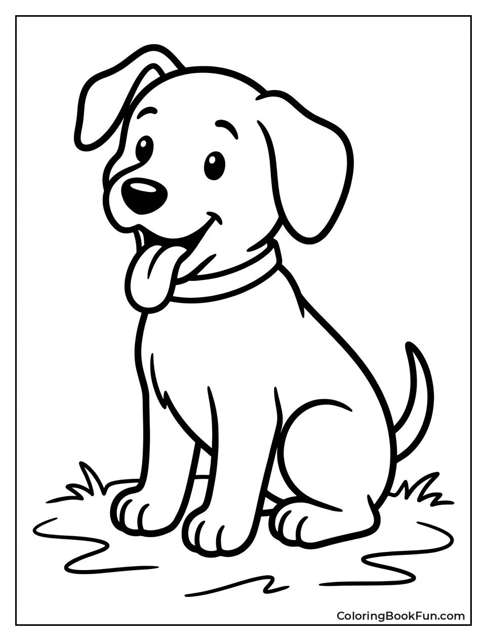 Pluto Sits with Tongue Out