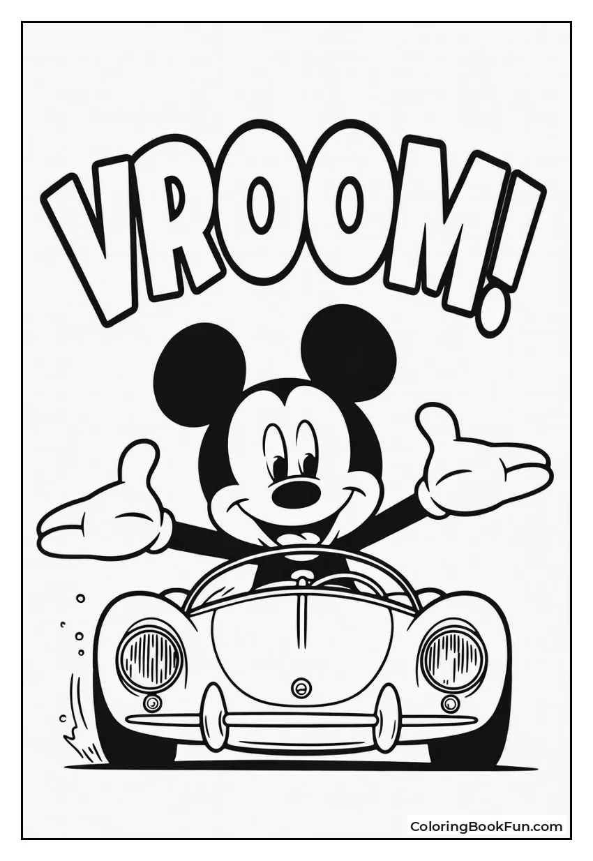 Mickey Races Roadster