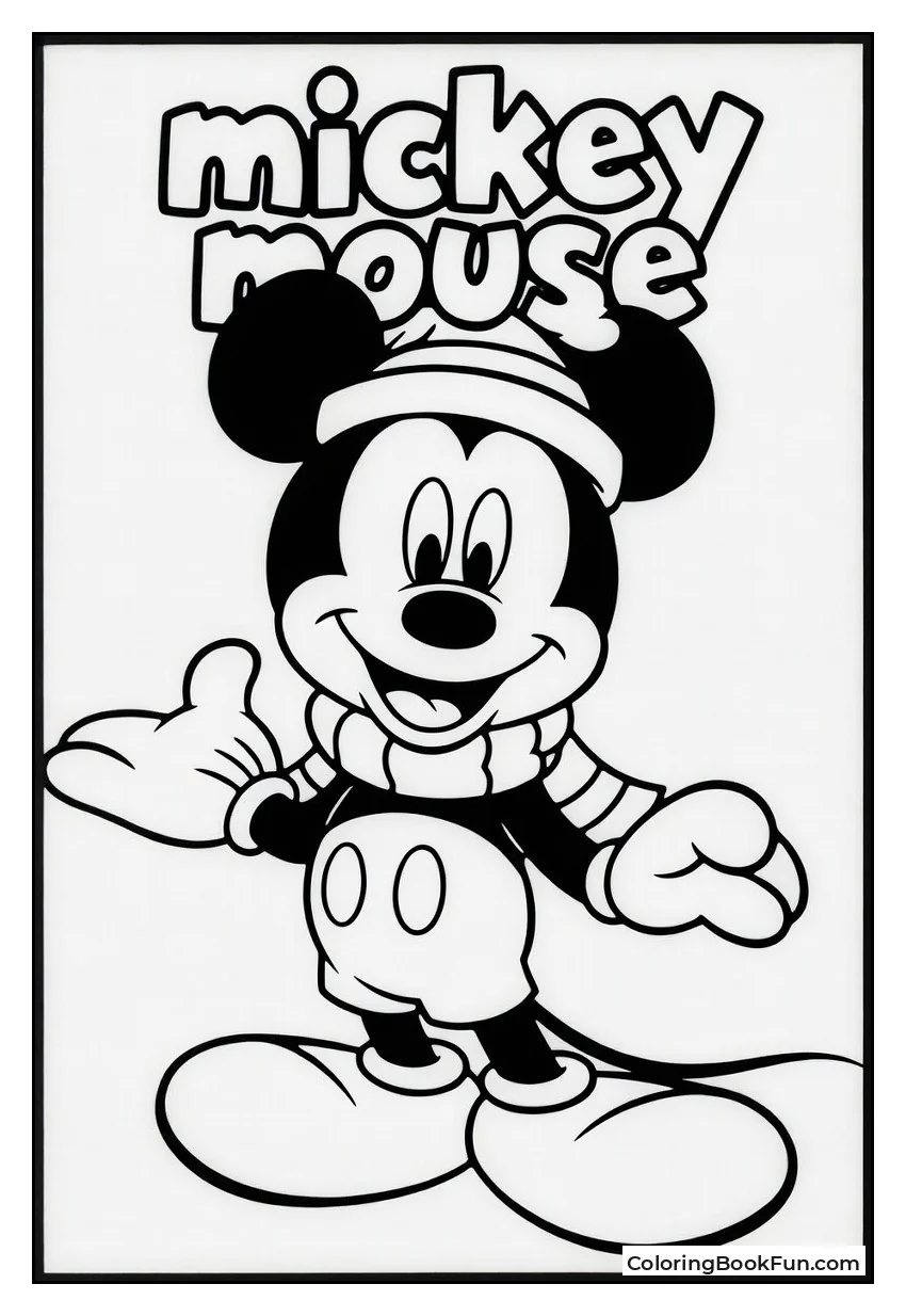 Mickey Builds Snowman