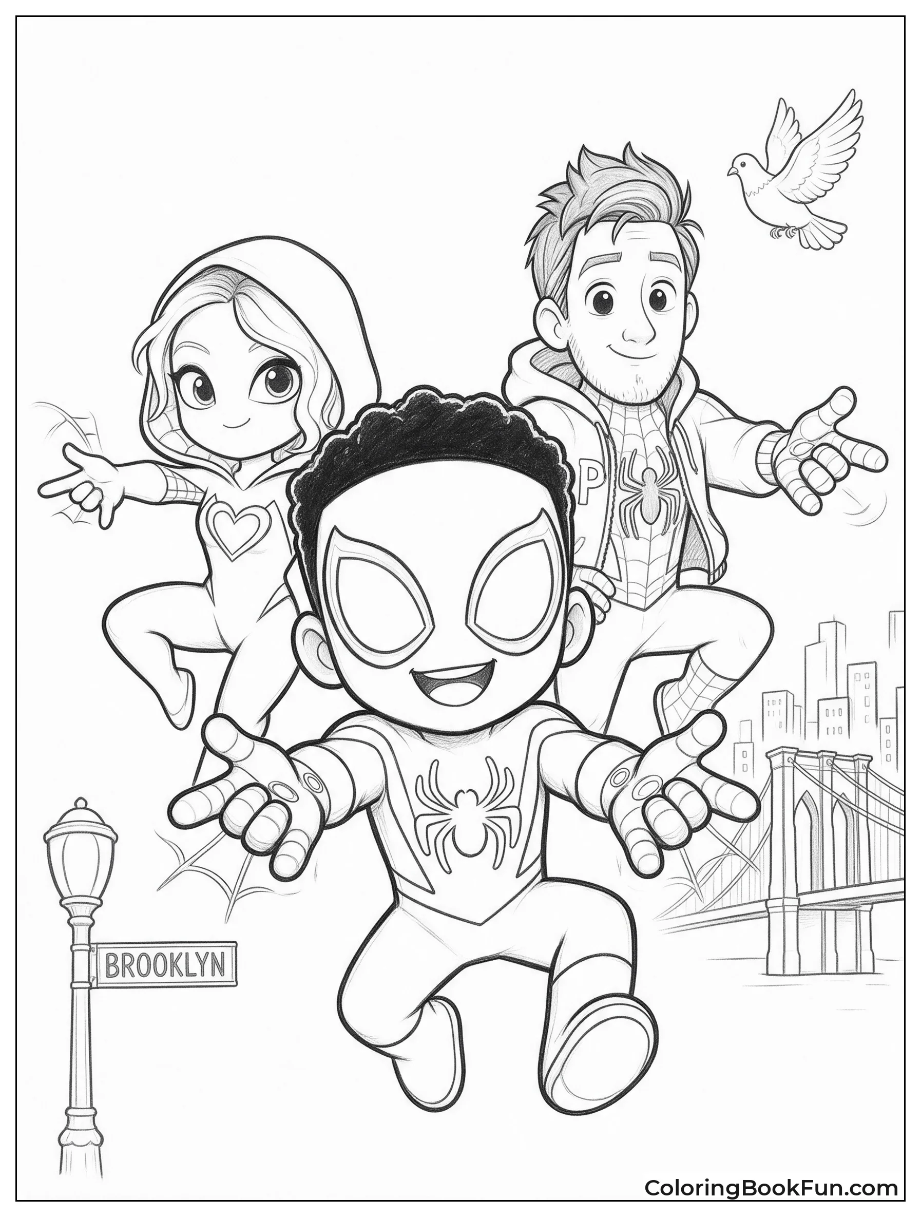 Cute Chibi Friends Pose Together