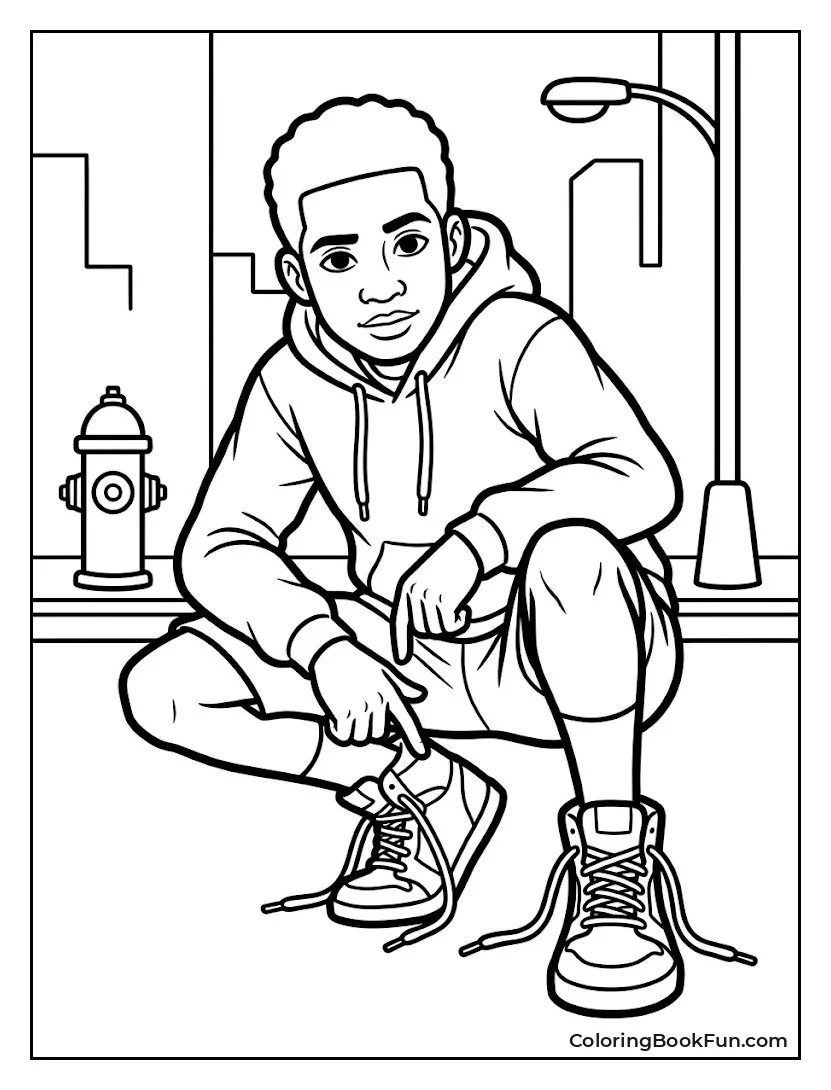Miles Shows Off Cool Sneakers