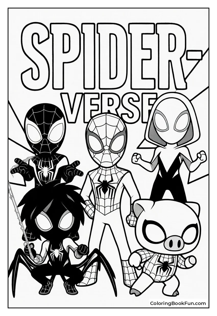 Spider Friends Pose Together Heroically