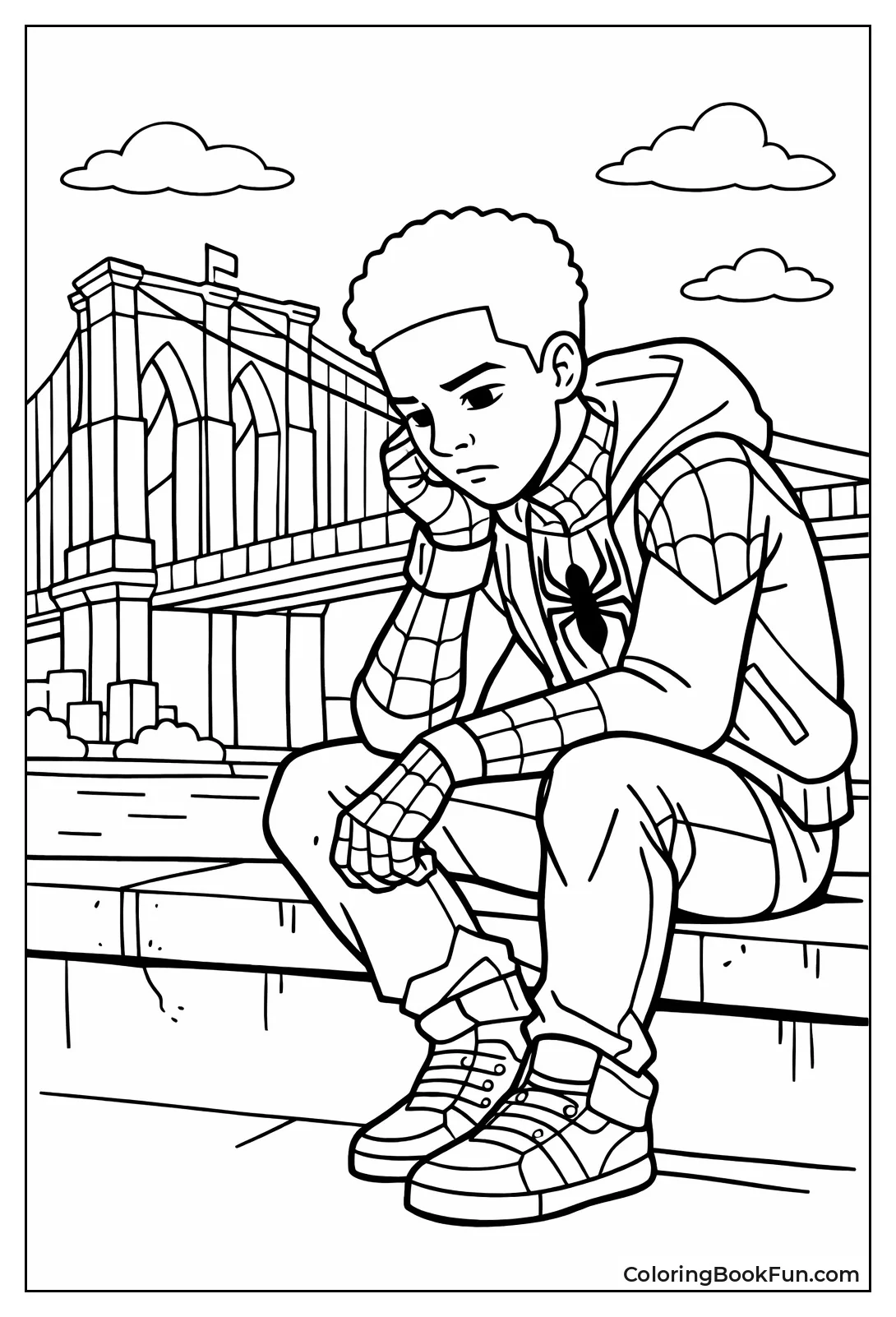 Miles Thinks on City Ledge