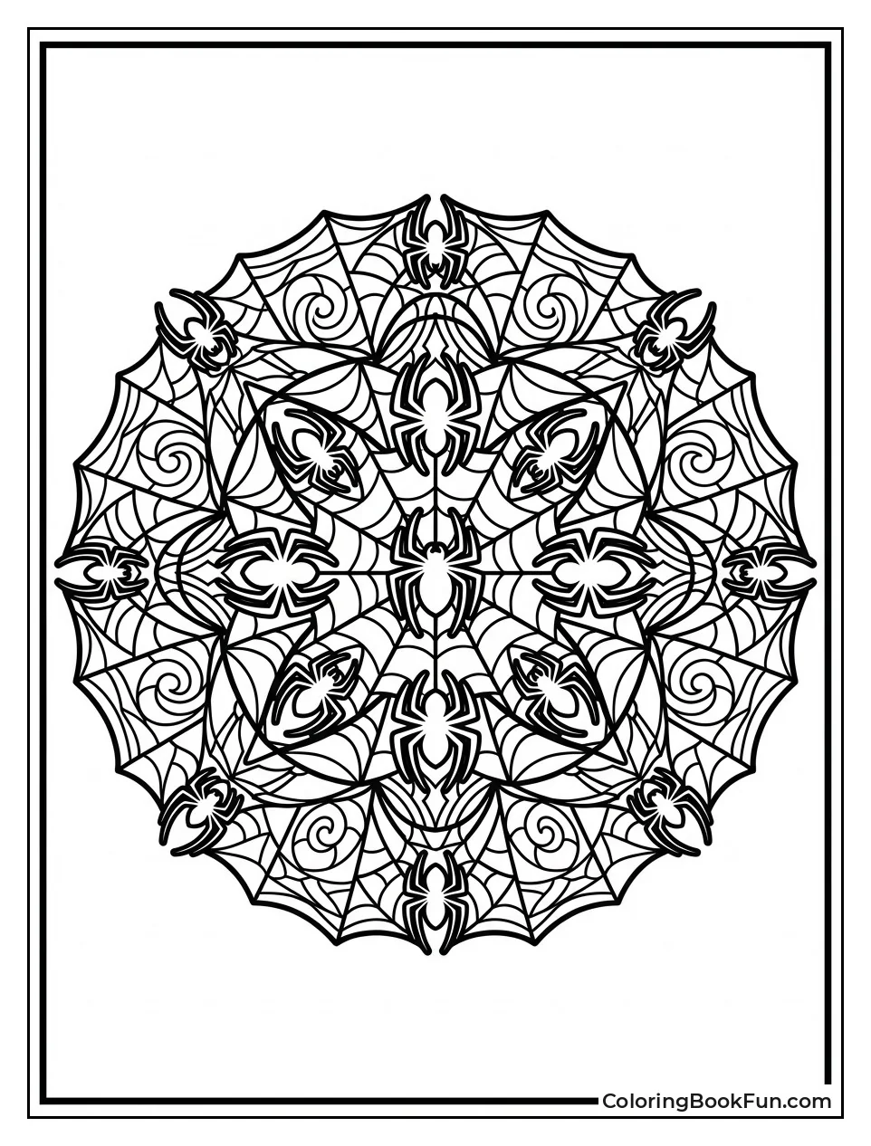 Spider Web Mandala Design
