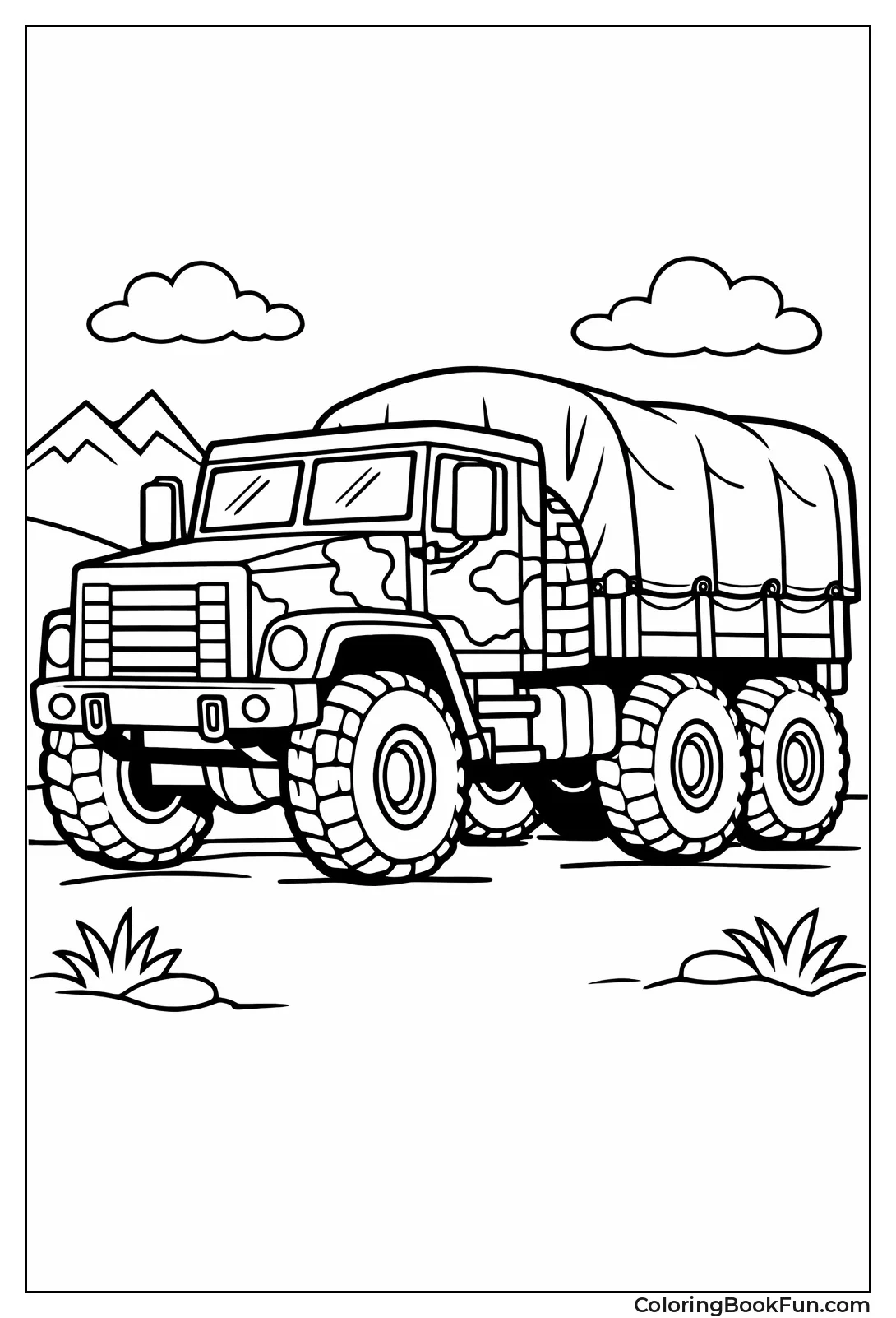Military Truck Carries Cargo