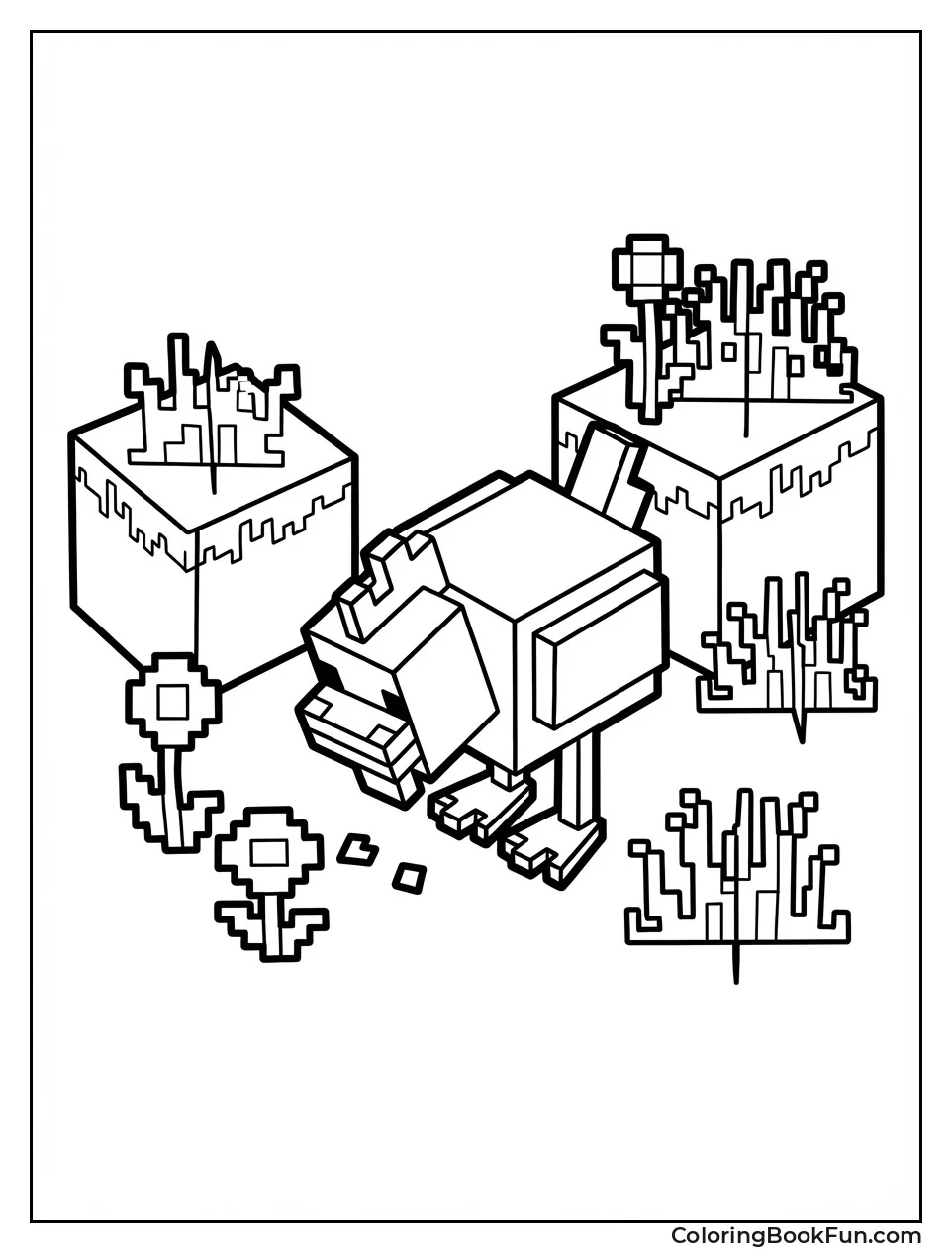 Chicken Pecks Grass Blocks