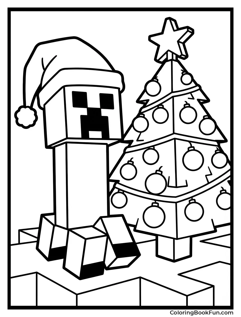 Creeper Wears Santa Hat