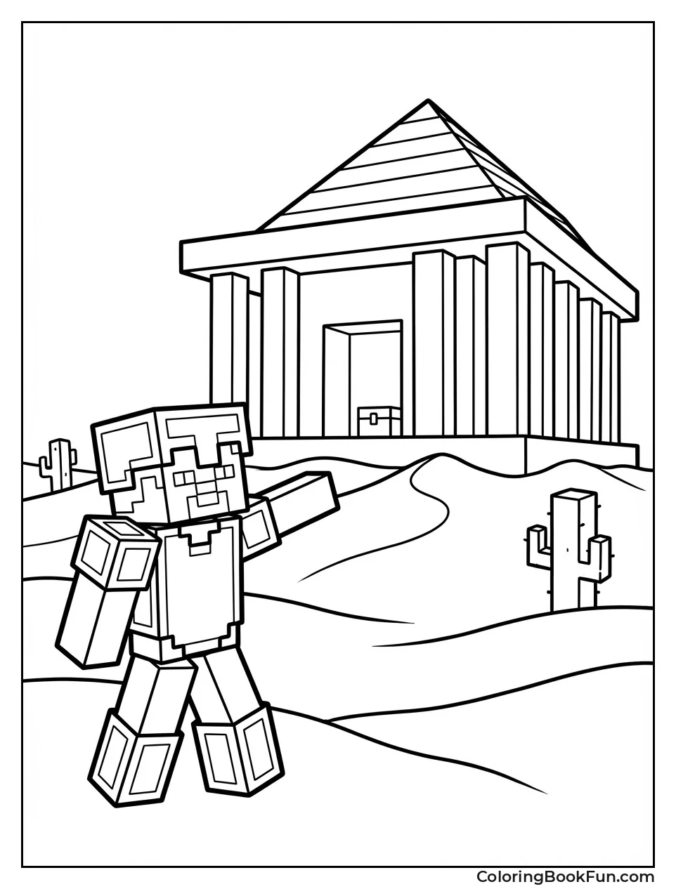 Steve Finds Desert Pyramid