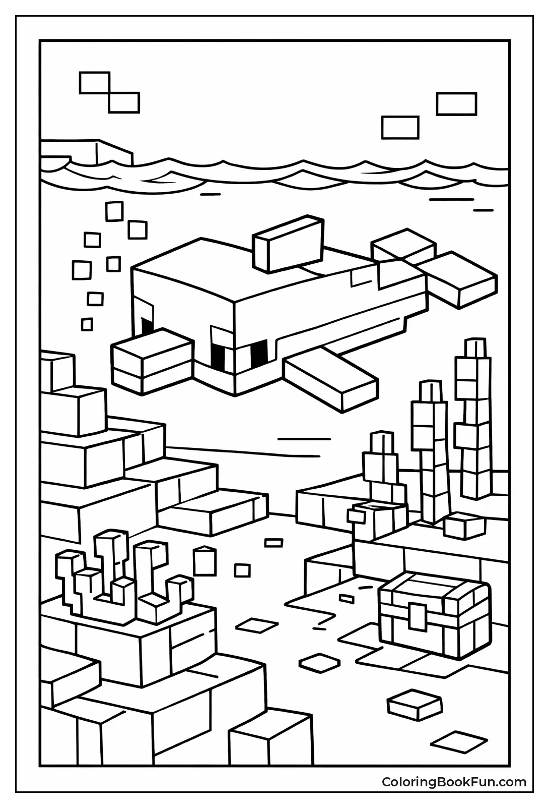 Pixel Minecraft Dolphin