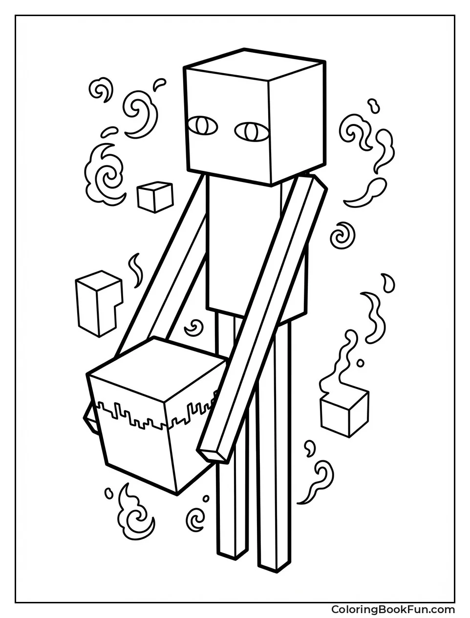 Enderman Carries Grass Block