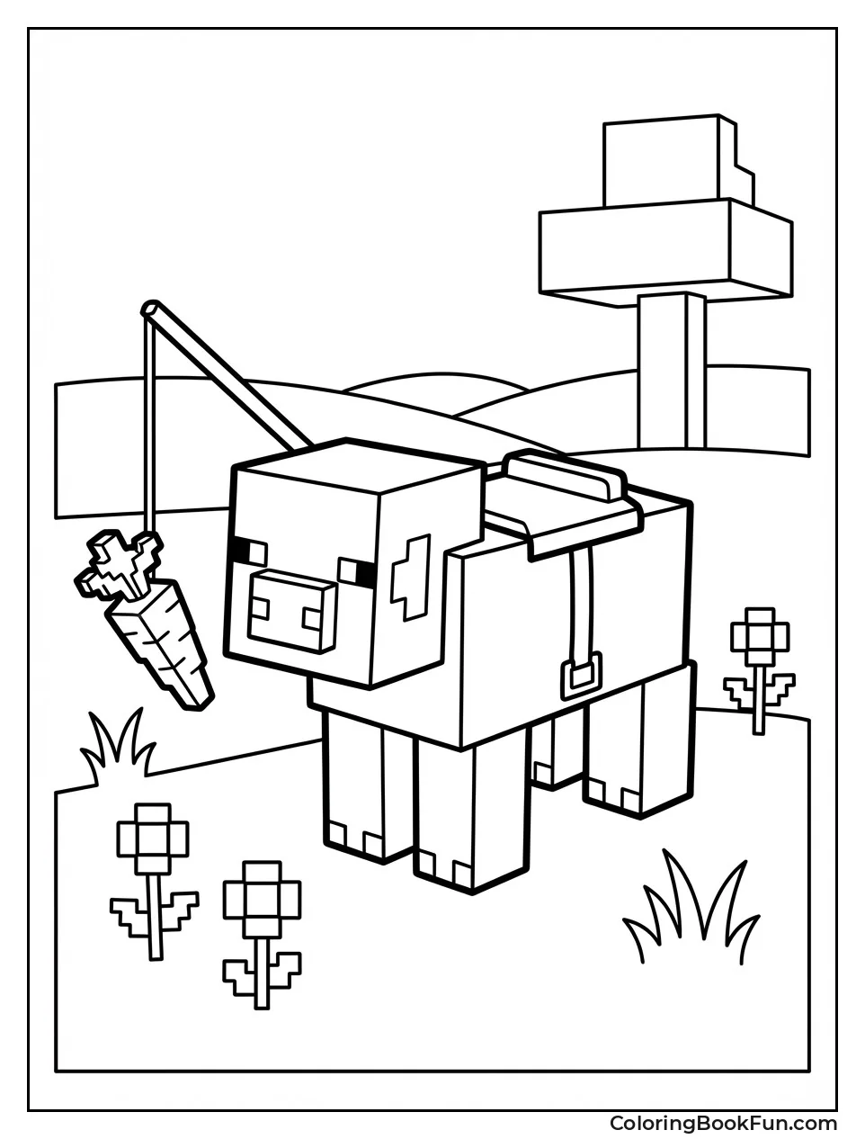 Saddled Pig Waits Ride