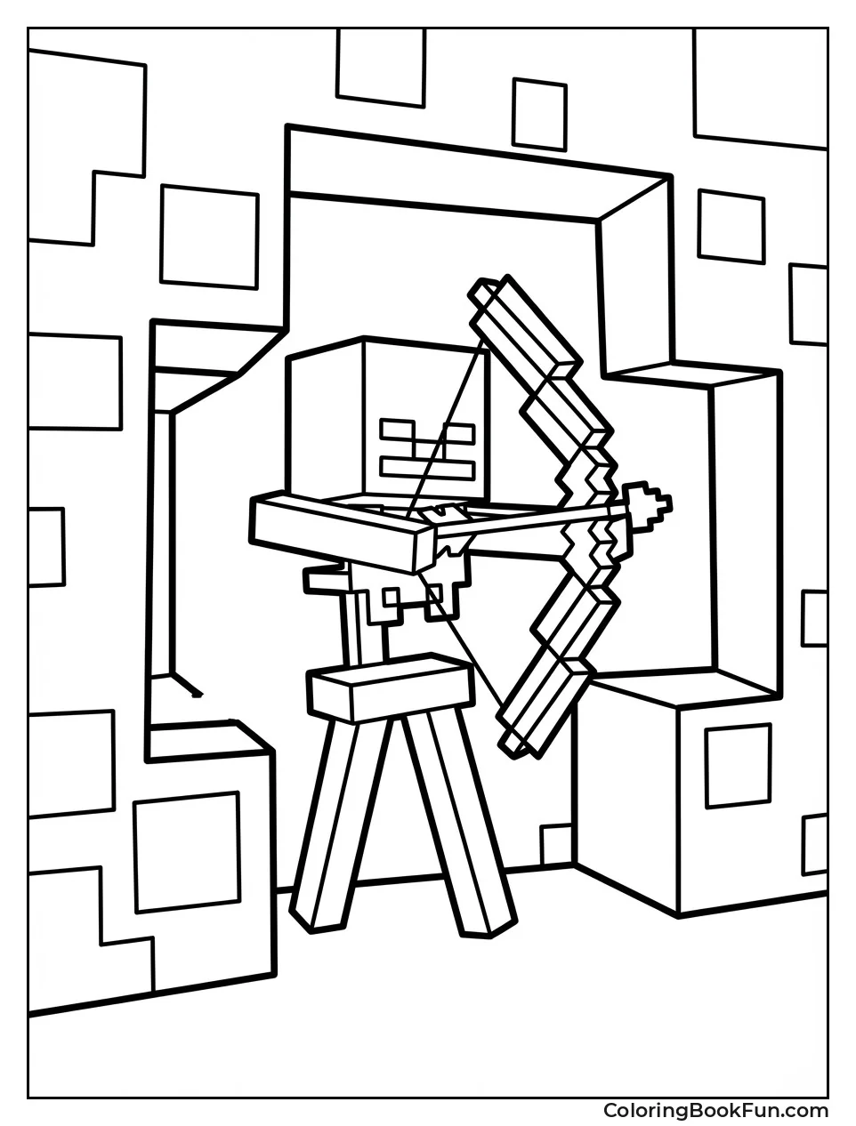 Skeleton Aims Bow Arrow