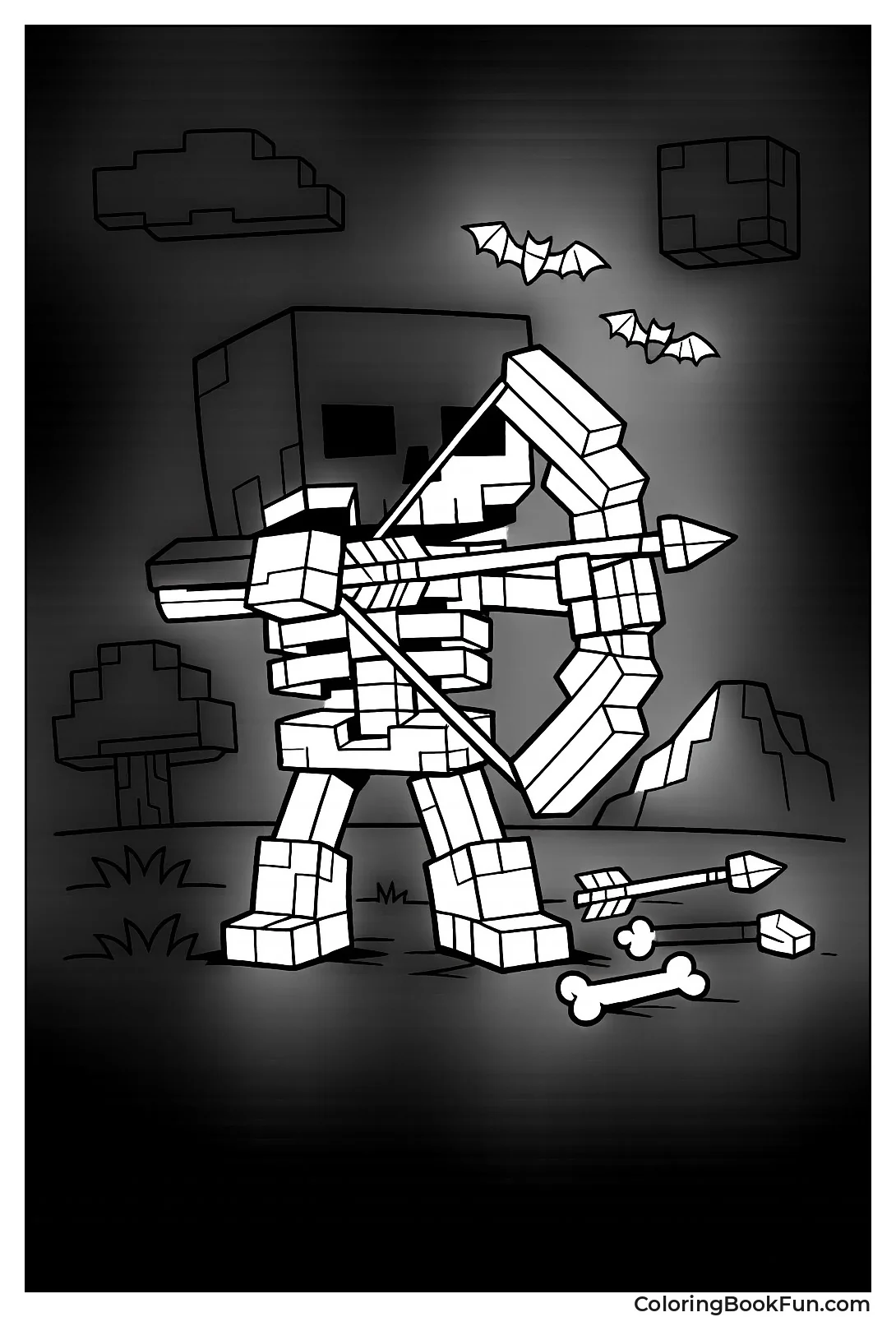 Minecraft Skeleton Shooting Arrow