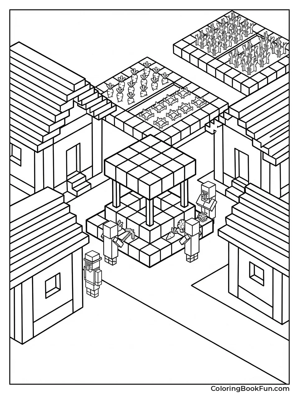 Villagers Gather at Well