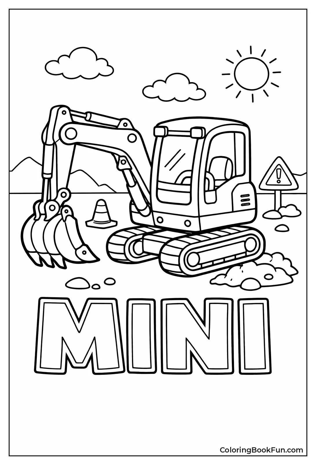 Cute Parked Mini Excavator