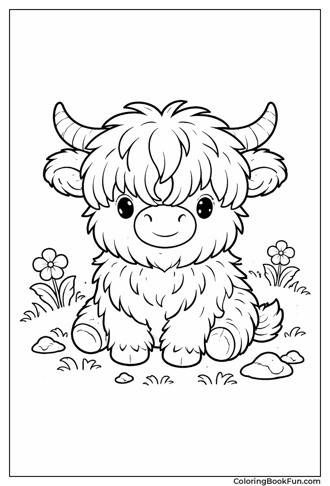 Mini Fluffy Highland Cow