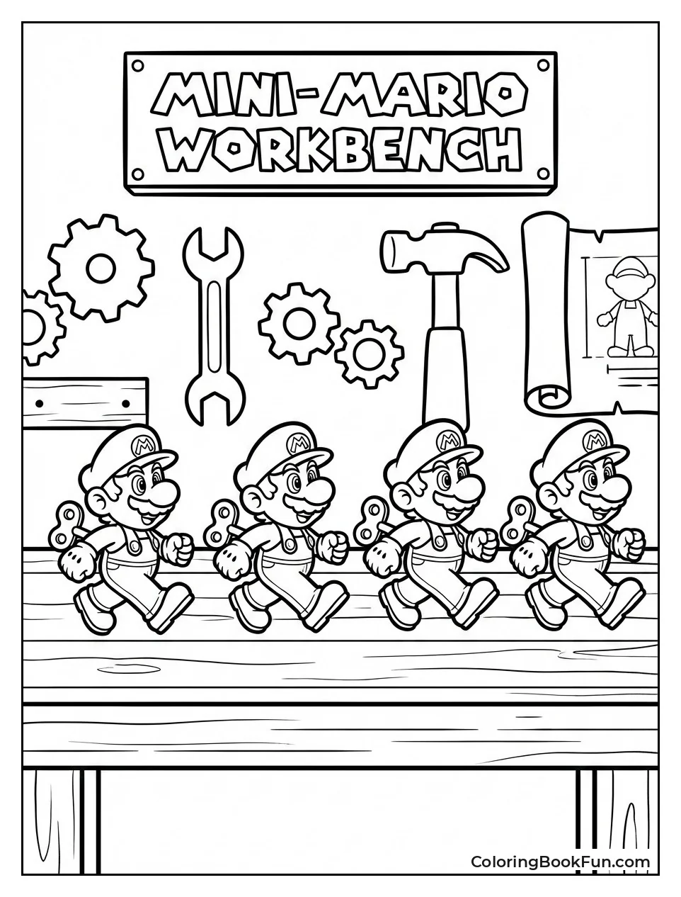 Mini-Marios March on Workbench