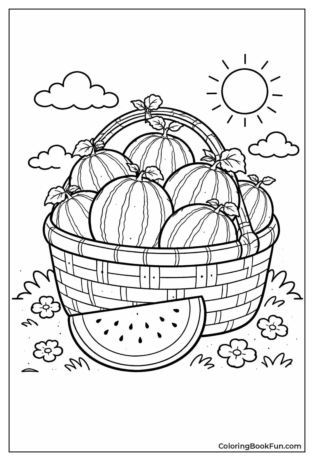 Basket of Mini Watermelons