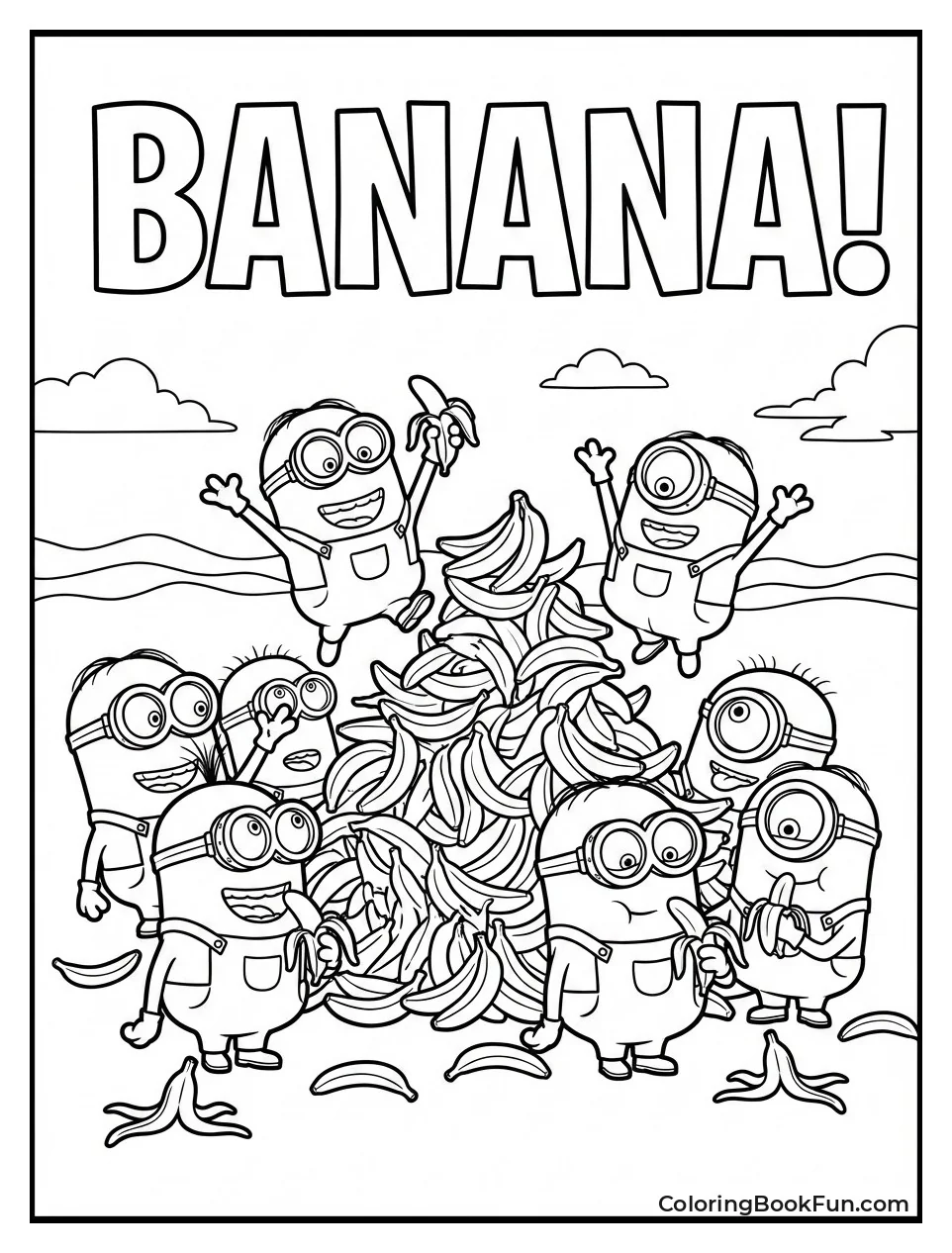 Minions Eat Giant Banana Pile