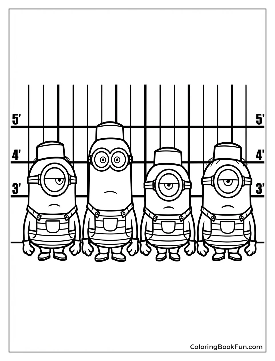 Minions Line Up in Jail