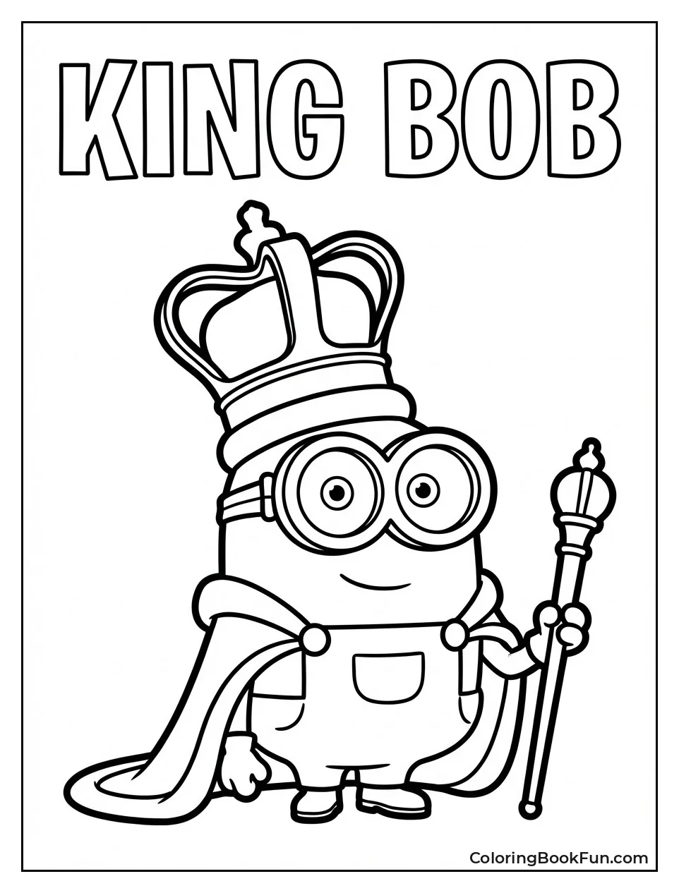 King Bob Holds Golden Scepter