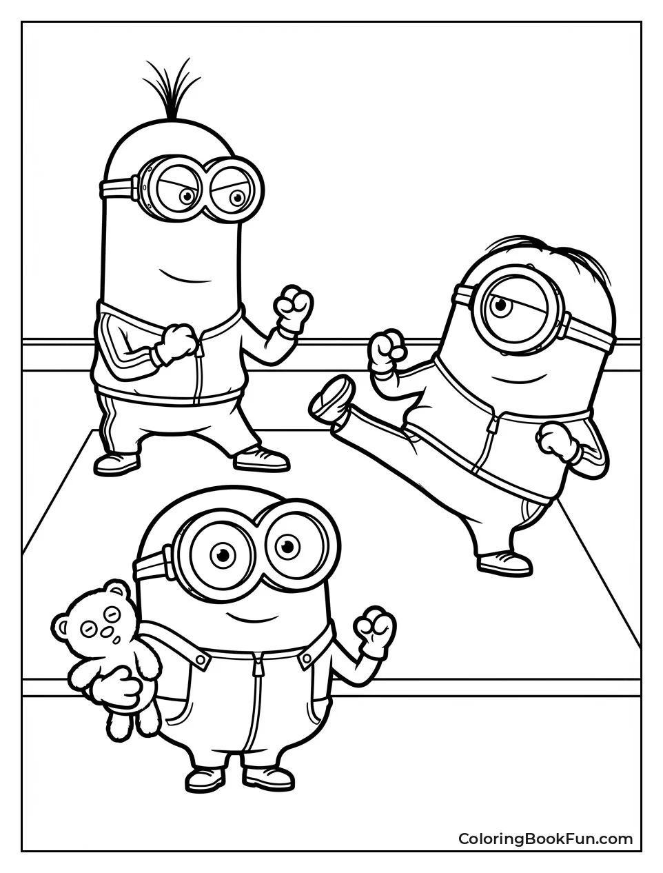 Minions Train in Kung Fu