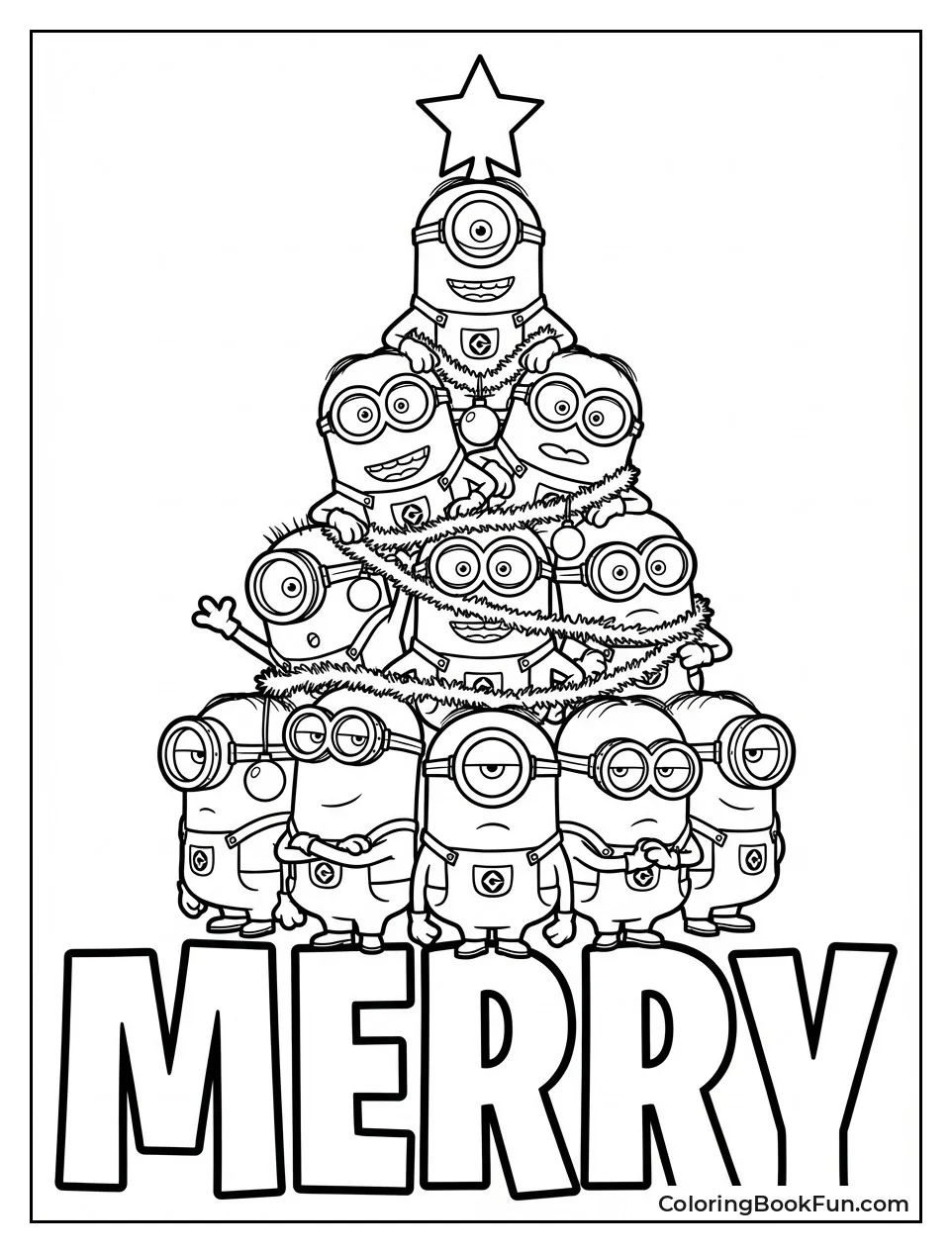 Minions Stack into Christmas Tree