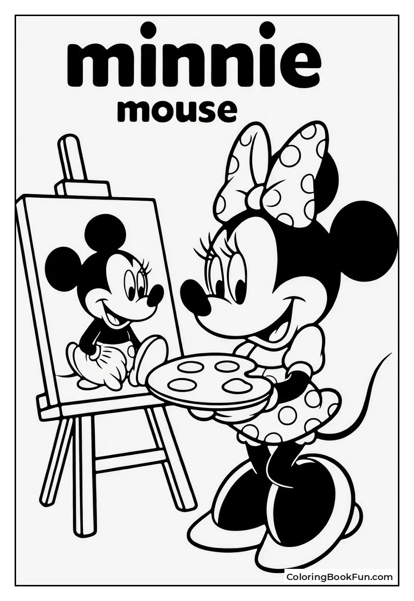 Artist Minnie at Work