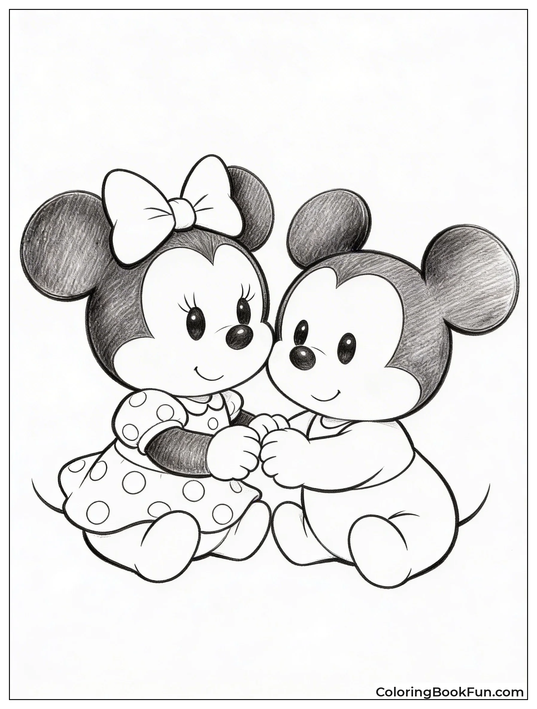 Baby Mickey and Minnie
