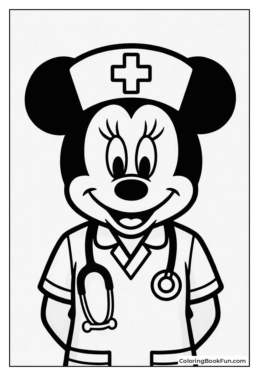 Minnie Mouse Nurses Smiling Patient
