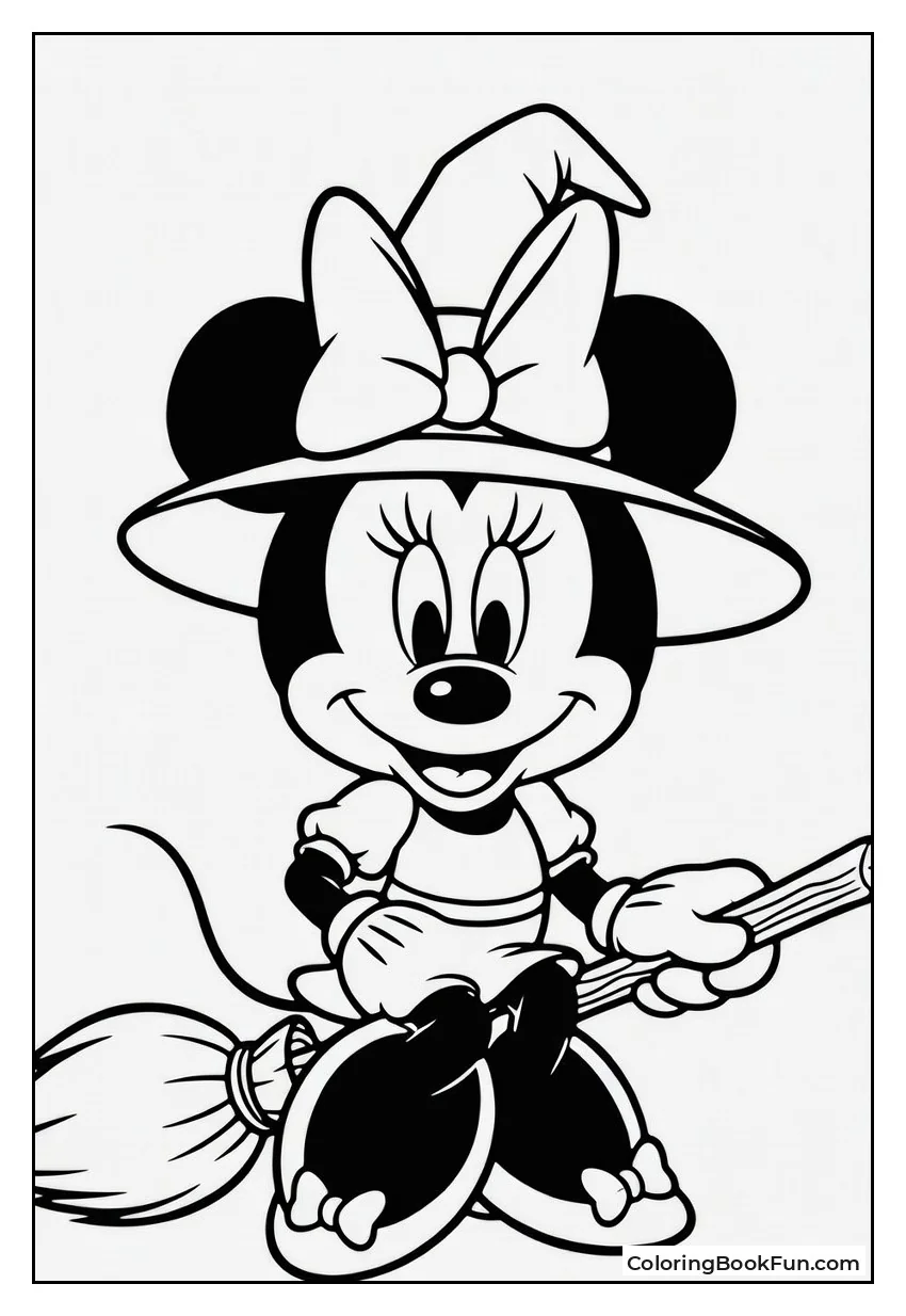 Minnie Mouse Dressed as Witch