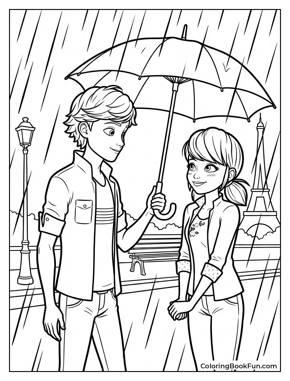 Adrien Shares Umbrella Rain