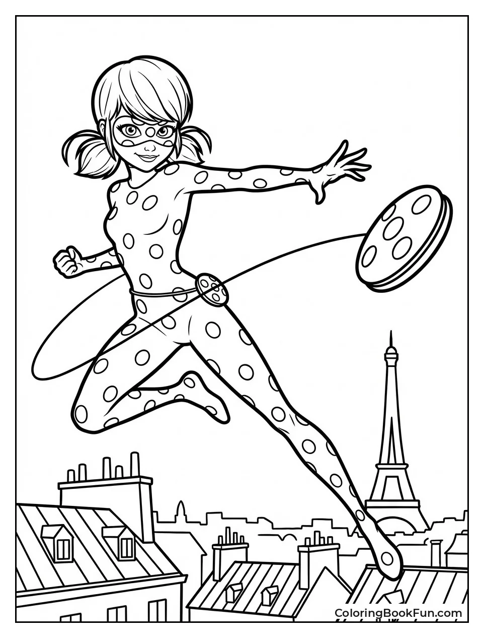 Anime Ladybug Jumps High