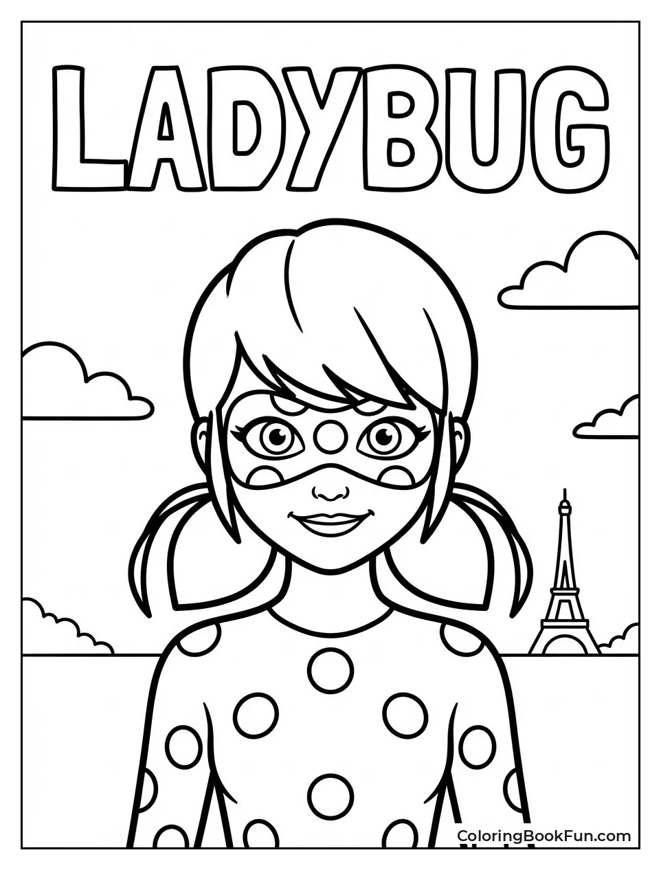 Smiling Ladybug Closeup Portrait