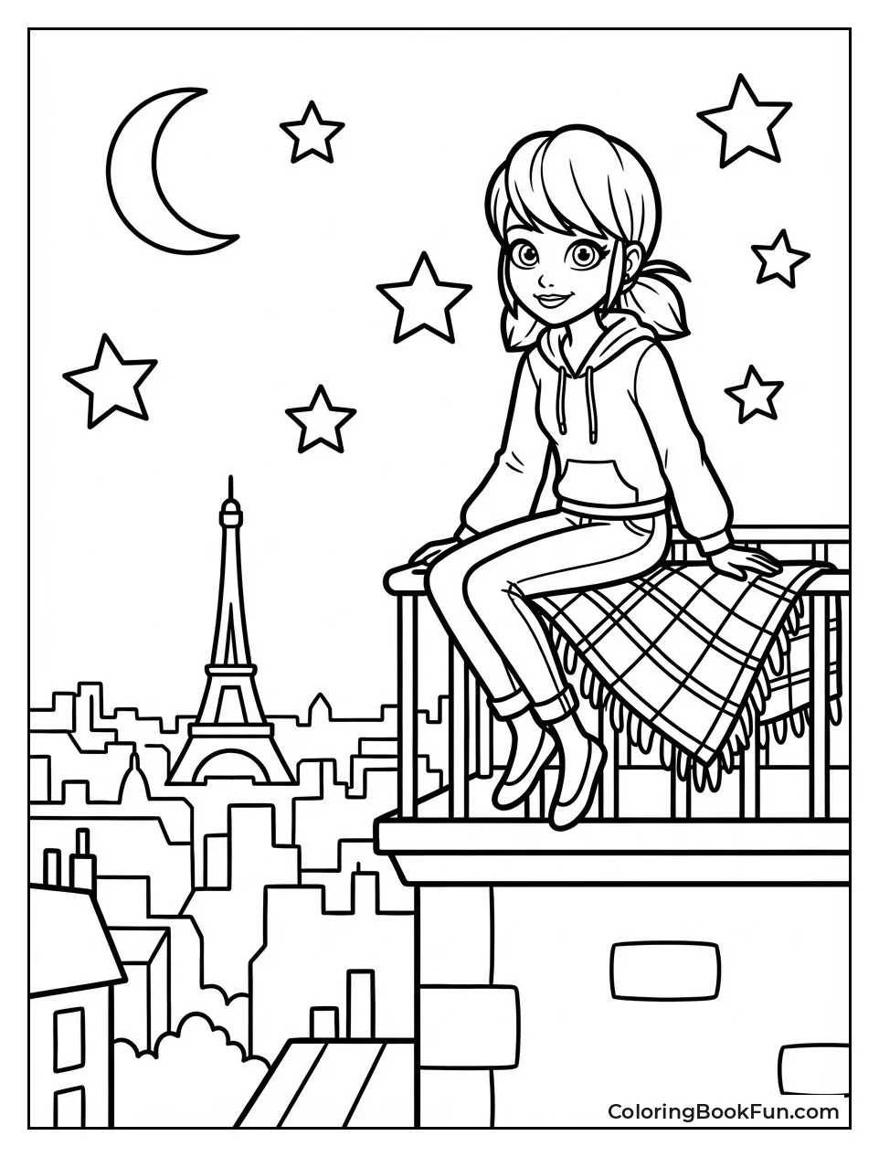 Marinette Relaxes on Balcony