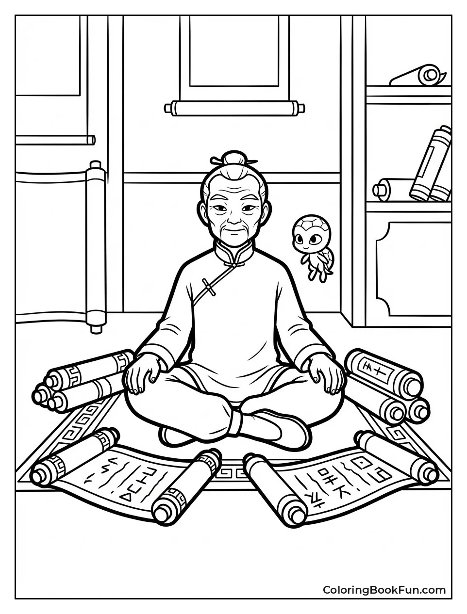 Master Fu Meditates Calmly