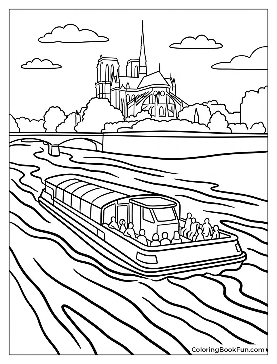 Boat Sails Seine River