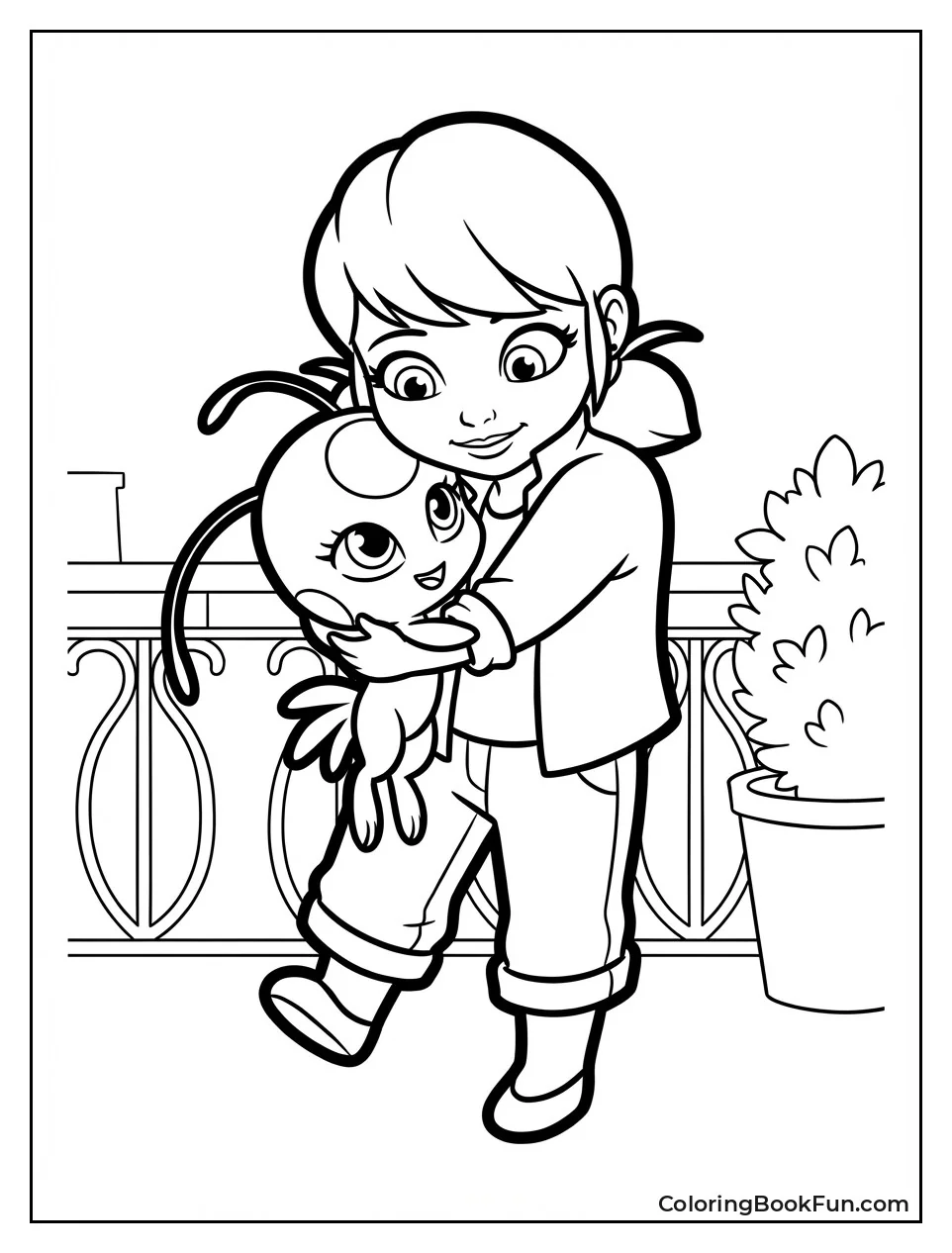 Marinette Hugs Cute Tikki