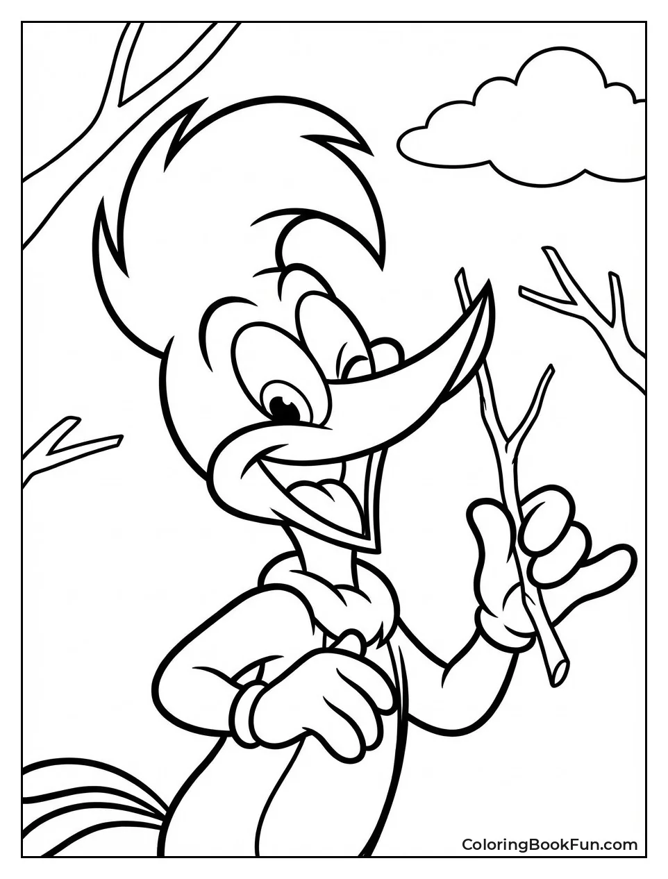 Mischievous Woody Woodpecker