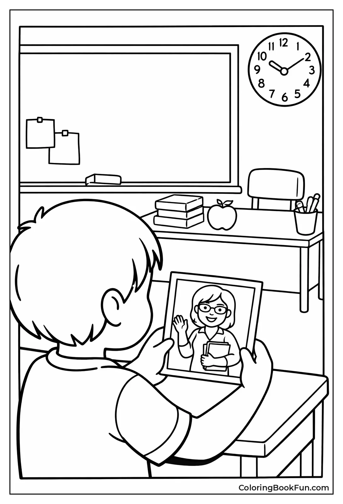 Child Missing Teacher Empty Desk