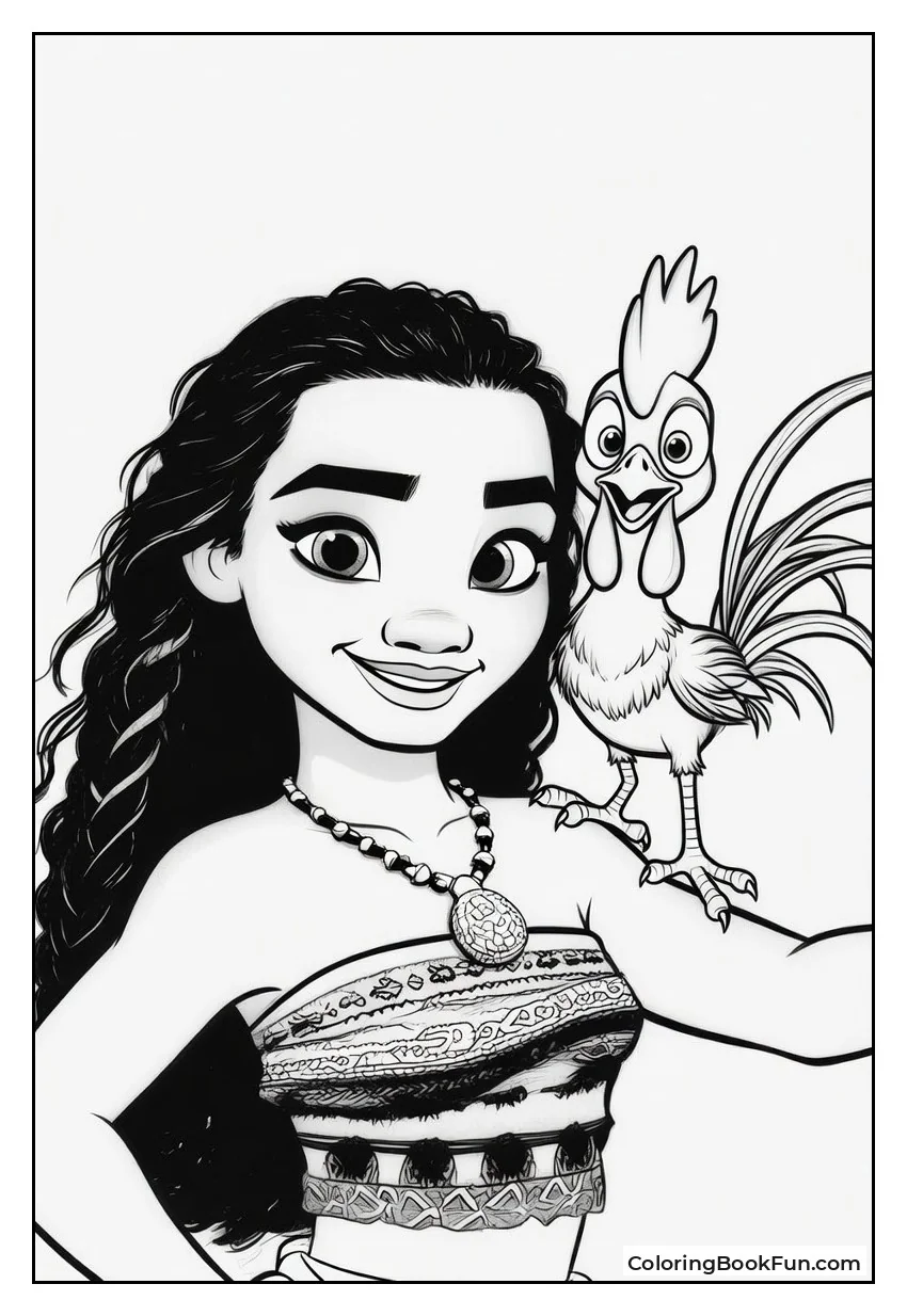 Heihei Perches on Moana