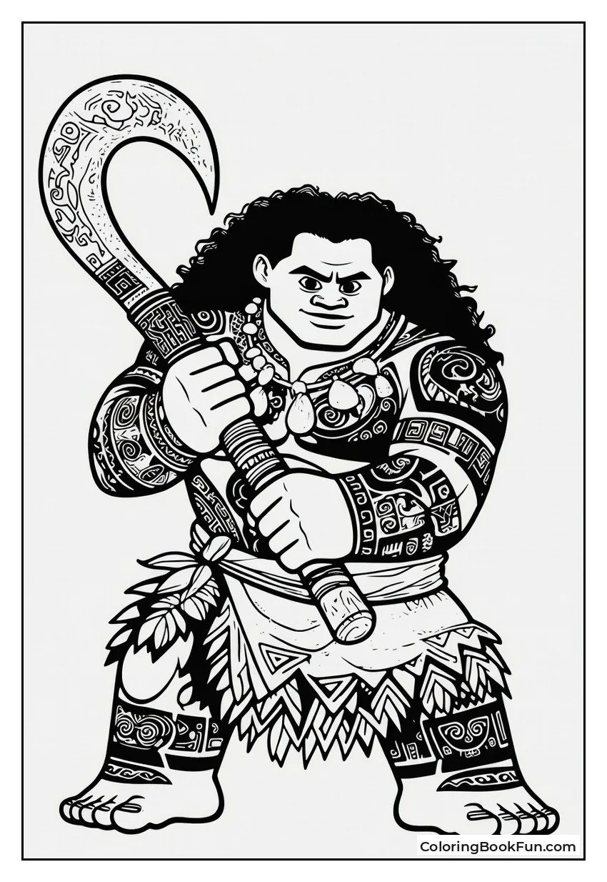 Muscular Maui Swings Fish Hook