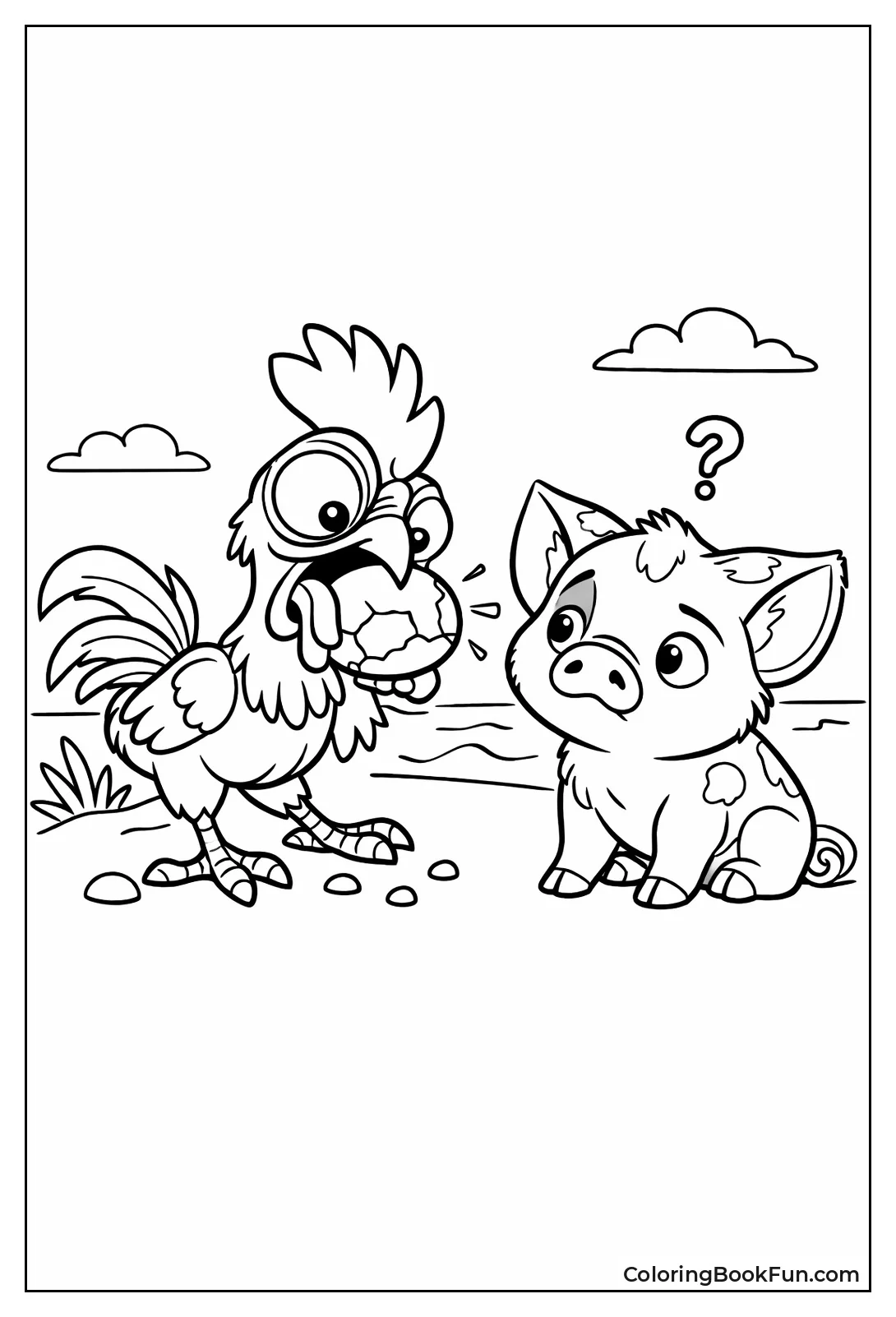 Heihei Eats Funny Rock