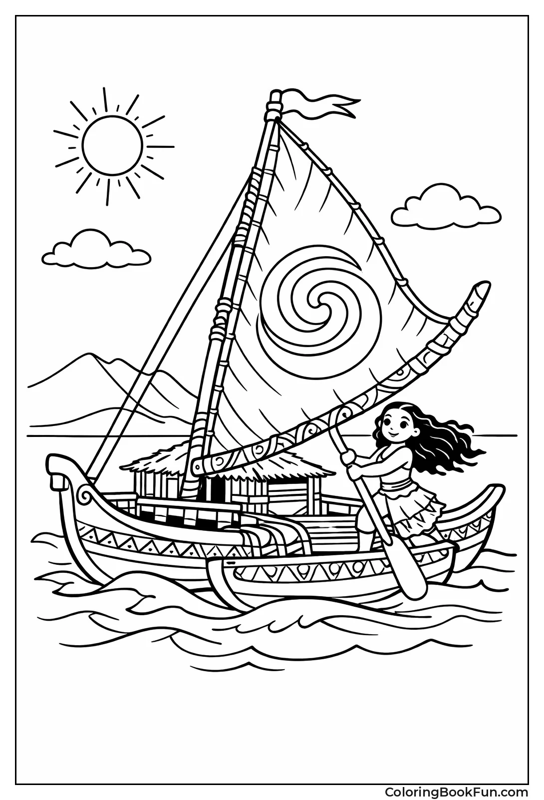 Moana's Polynesian Canoe Sailing