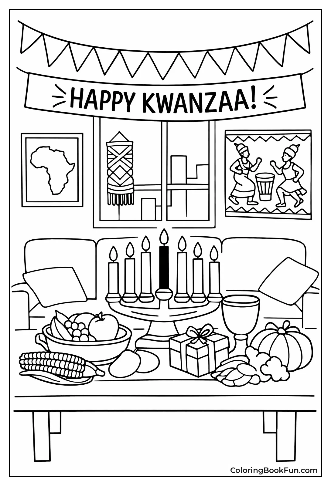 Modern Kwanzaa Room Decor